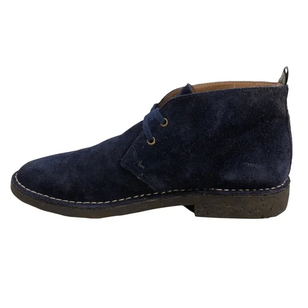 Polo Ralph Lauren Shoes Mens 9.5D Talan Chukka Navy Suede Desert Boots Lace Up